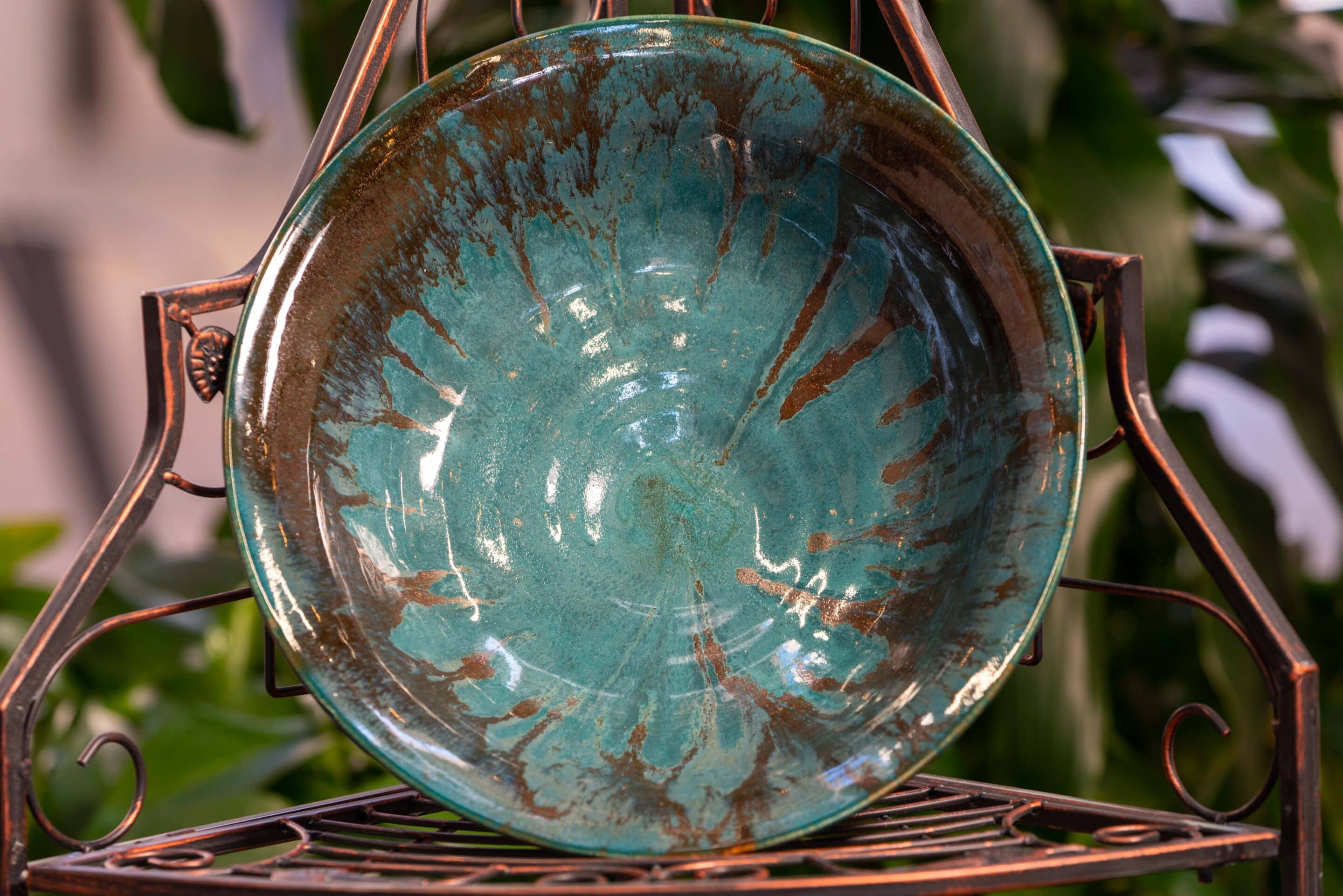 cyan pottery bowl by bradley trammel